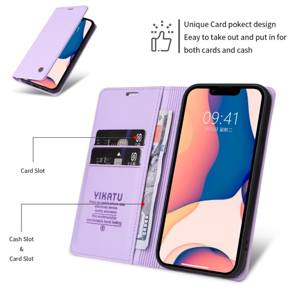 Pouzdro YIKATU pro iPhone 13 fialové