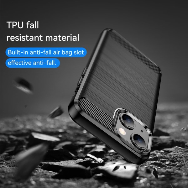 Kryt na iPhone 13 gumový Carbon černý