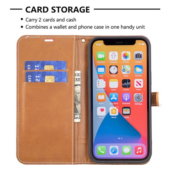 Pouzdro pro iPhone 13 Pro Jeans červené