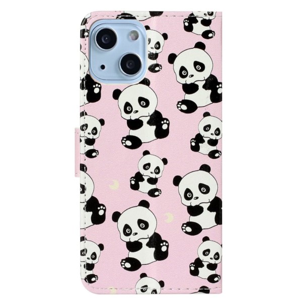 Pouzdro pro iPhone 14 Panda růžové