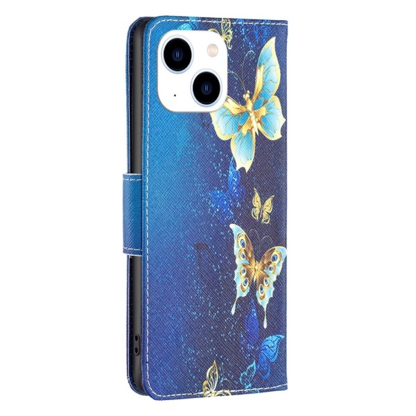 Pouzdro pro iPhone 14 Motýl modré