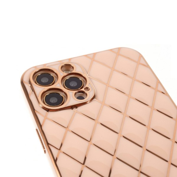 Kryt na iPhone 14 Luxury rhombus růžový