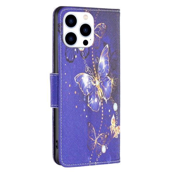 Pouzdro pro iPhone 14 Pro Motýl fialové