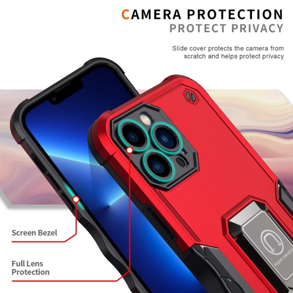 Kryt na iPhone 14 Pro odolný Kickstand červený