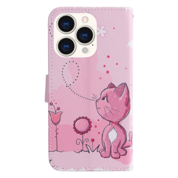 Pouzdro pro iPhone 14 Pro Kotě růžové