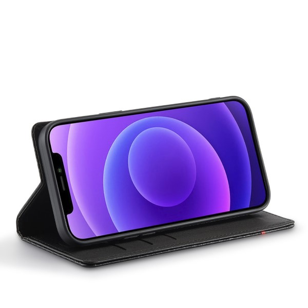 Pouzdro LC.IMEEKE pro iPhone 13 Carbon černé / červené