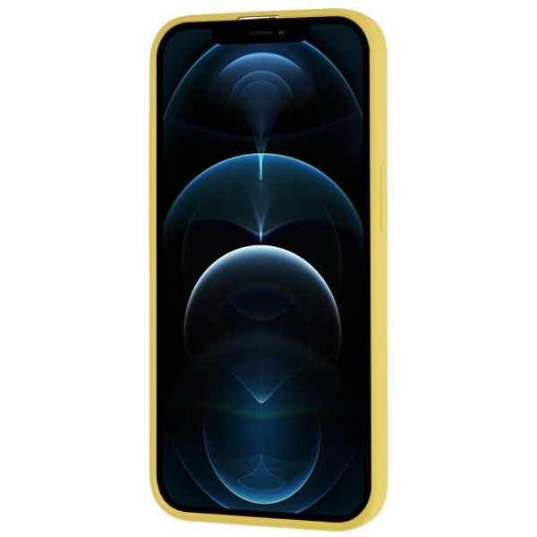 Kryt na iPhone 12 Pro Max gumový žlutý