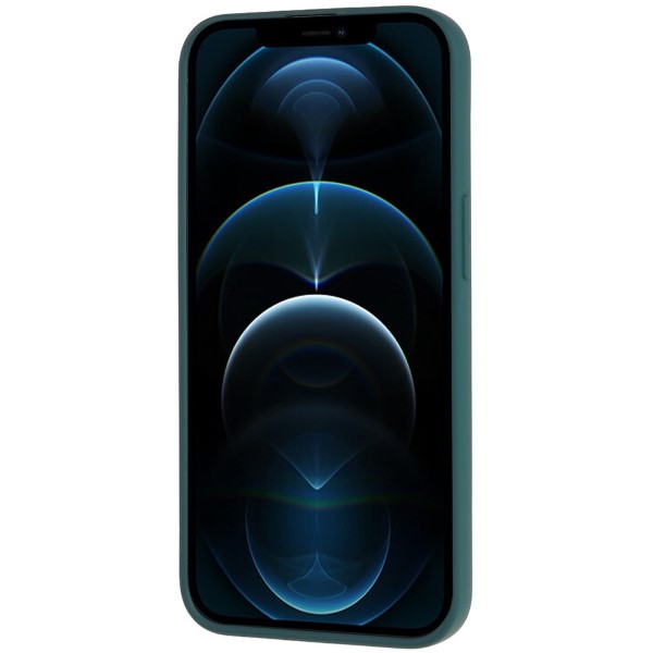 Kryt na iPhone 12 Pro Max gumový tmavě zelený