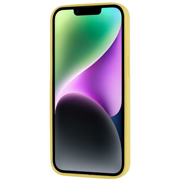 Kryt na iPhone 14 Plus gumový žlutý