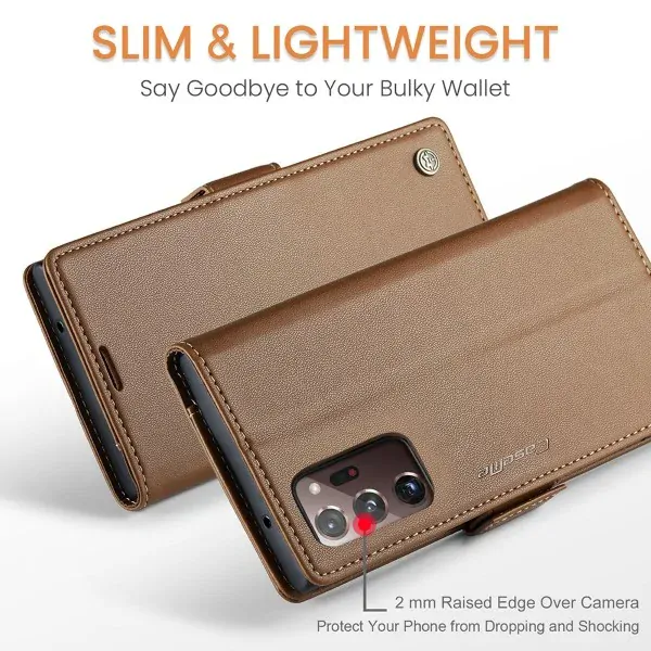 Pouzdro na Samsung Galaxy Note 20 Ultra CASEME smooth hnědé