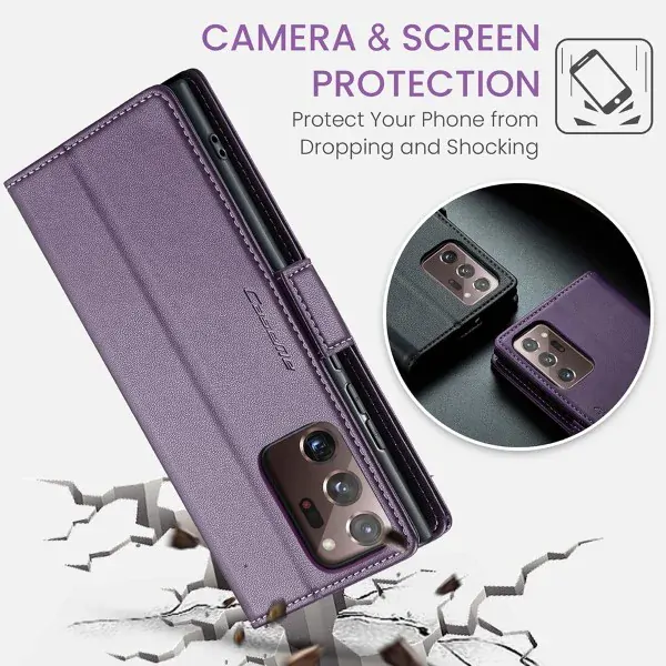 Pouzdro na Samsung Galaxy Note 20 Ultra CASEME smooth fialové