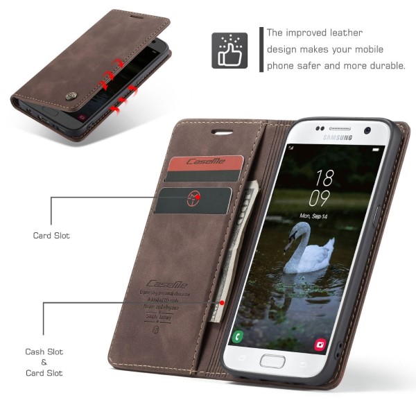 Pouzdro na Samsung Galaxy S7 Edge CASEME hnědé