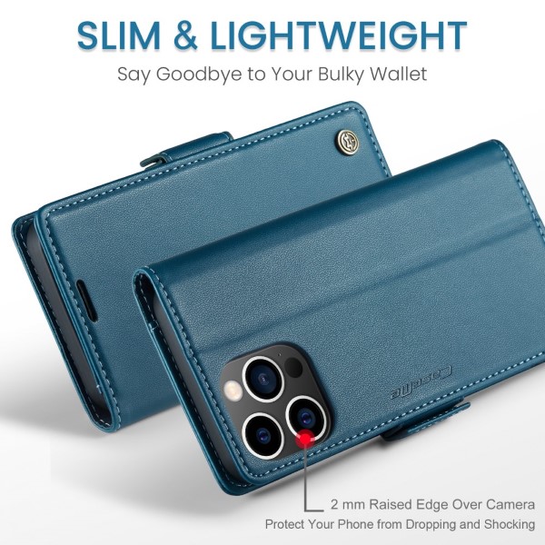Pouzdro na iPhone 14 Pro Max CASEME Smooth modré