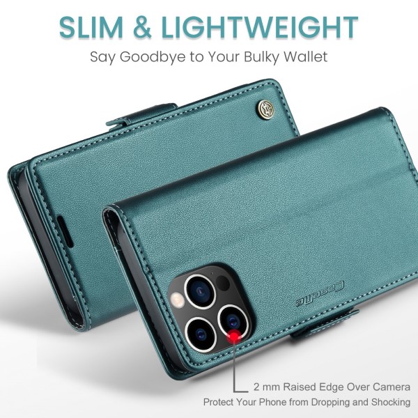 Pouzdro na iPhone 14 Pro Max CASEME Smooth zelené