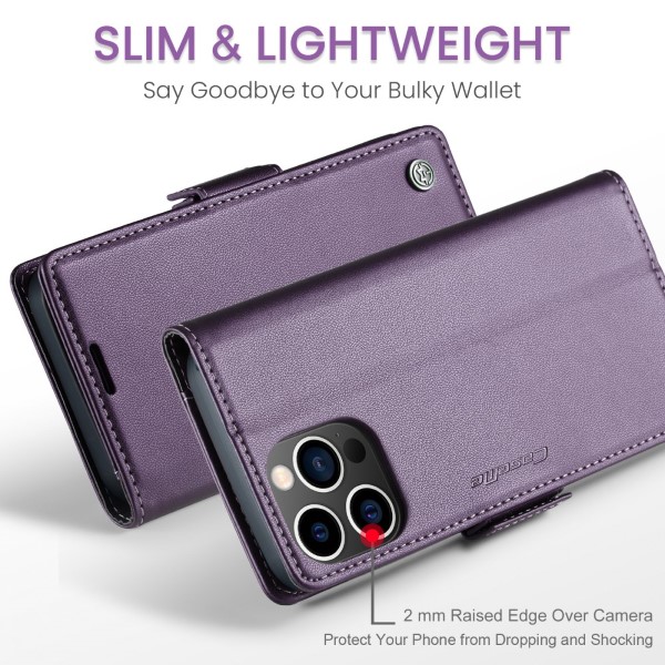 Pouzdro na iPhone 14 Pro Max CASEME Smooth fialové