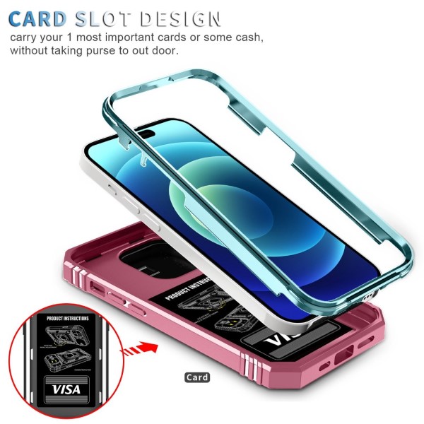 Kryt na iPhone 14 Pro Max odolný s krytkou na fotoaparát růžový