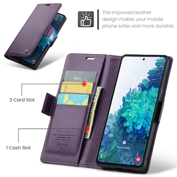 Pouzdro na Samsung Galaxy S20 FE CASEME smooth fialové