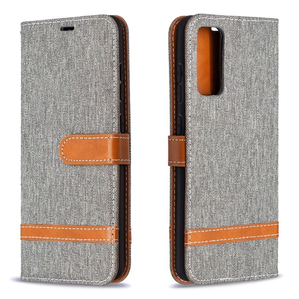 Pouzdro na Samsung Galaxy S20 FE Jeans šedé