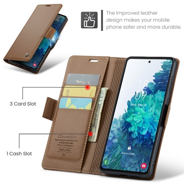 Pouzdro na Samsung Galaxy S20 CASEME smooth hnědé