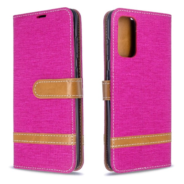 Pouzdro na Samsung Galaxy S20 Jeans růžové