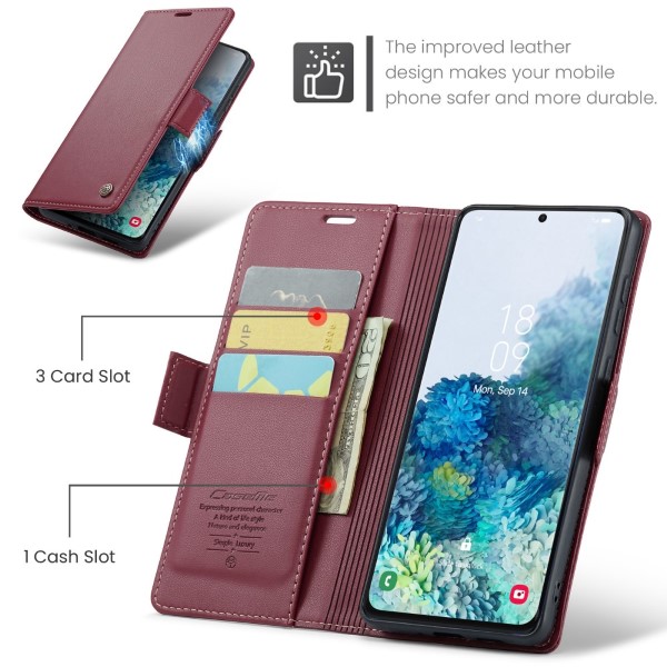 Pouzdro na Samsung Galaxy S20 Plus CASEME smooth červené