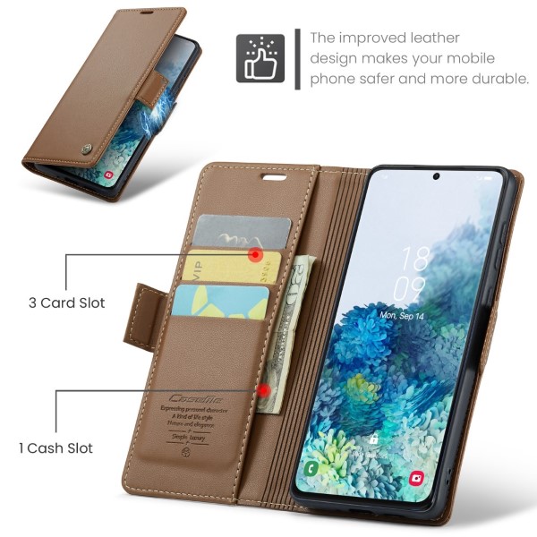 Pouzdro na Samsung Galaxy S20 Plus CASEME smooth hnědé