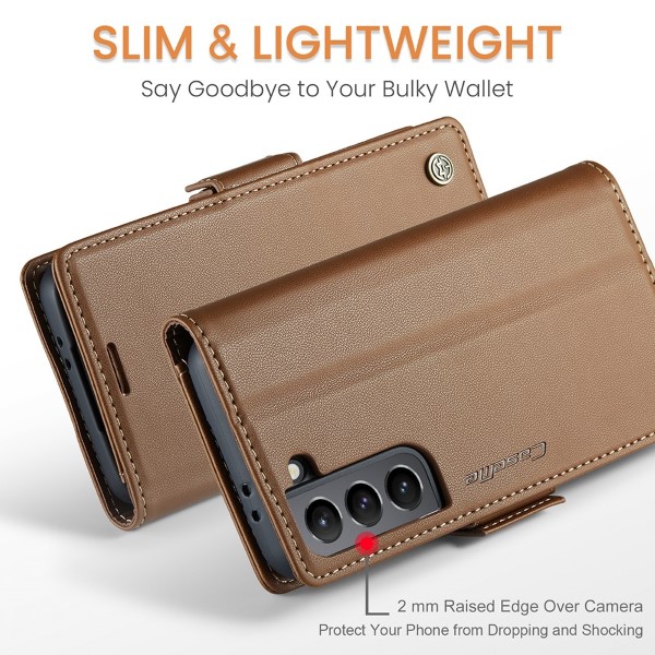 Pouzdro na Samsung Galaxy S21 CASEME smooth hnědé