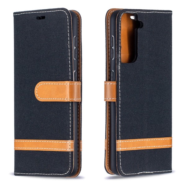 Pouzdro na Samsung Galaxy S21 Jeans černé