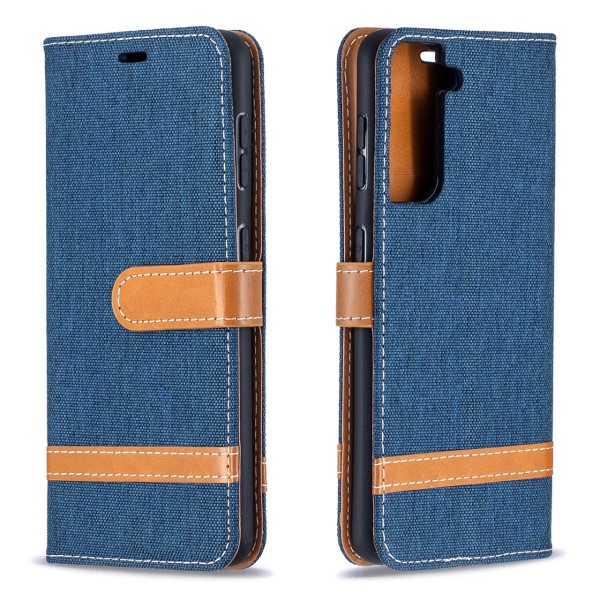 Pouzdro na Samsung Galaxy S21 Jeans modré