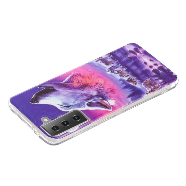 Kryt na Samsung Galaxy S21 svítící Vlci