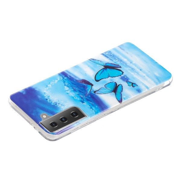 Kryt na Samsung Galaxy S21 svítící Motýl