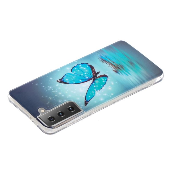 Kryt na Samsung Galaxy S21 svítící Motýl a hvězdy