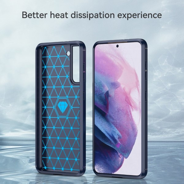 Kryt na Samsung Galaxy S21 Carbon modrý