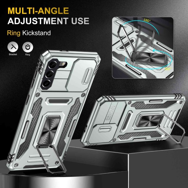 Kryt na Samsung Galaxy S21 Plus odolný s krytkou na fotoaparát šedý