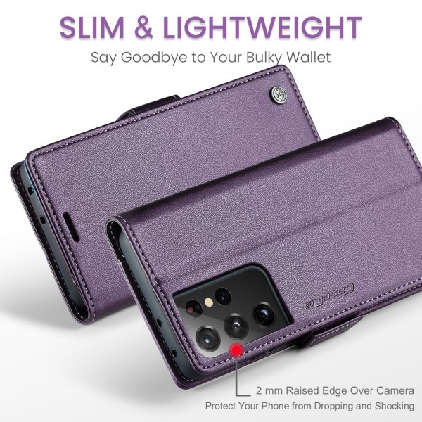 Pouzdro na Samsung Galaxy S21 Ultra CASEME smooth fialové