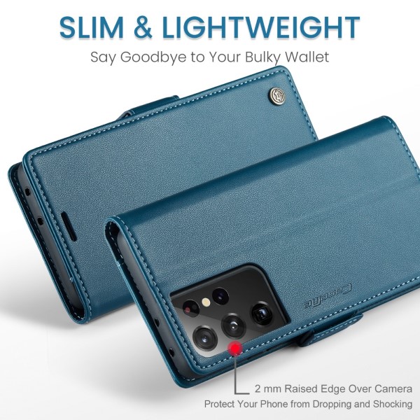 Pouzdro na Samsung Galaxy S21 Ultra CASEME smooth modré