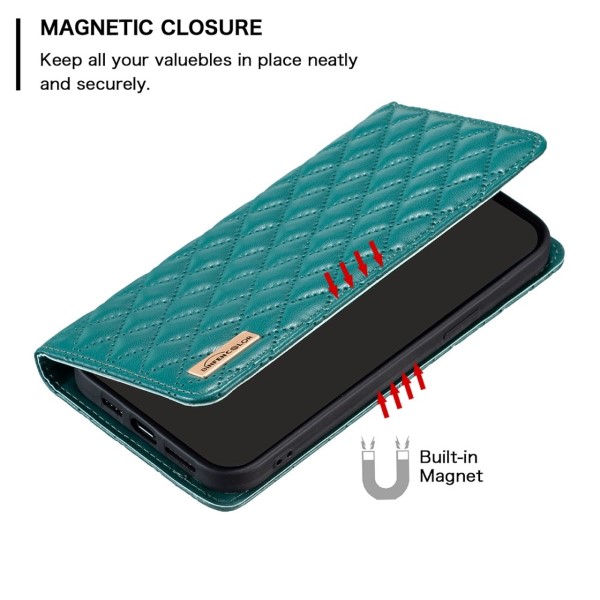 Pouzdro na Samsung Galaxy S21 Ultra Binfen Luxury zelené