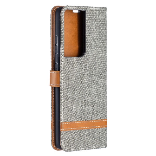 Pouzdro na Samsung Galaxy S21 Ultra Jeans šedé