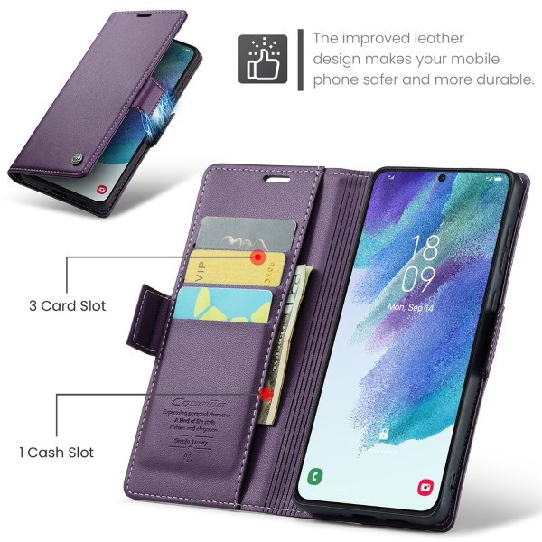 Pouzdro na Samsung Galaxy S21 FE CASEME smooth fialové