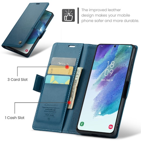 Pouzdro na Samsung Galaxy S21 FE CASEME smooth modré