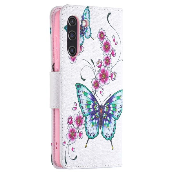 Pouzdro na Samsung Galaxy S21 FE Motýl bílé