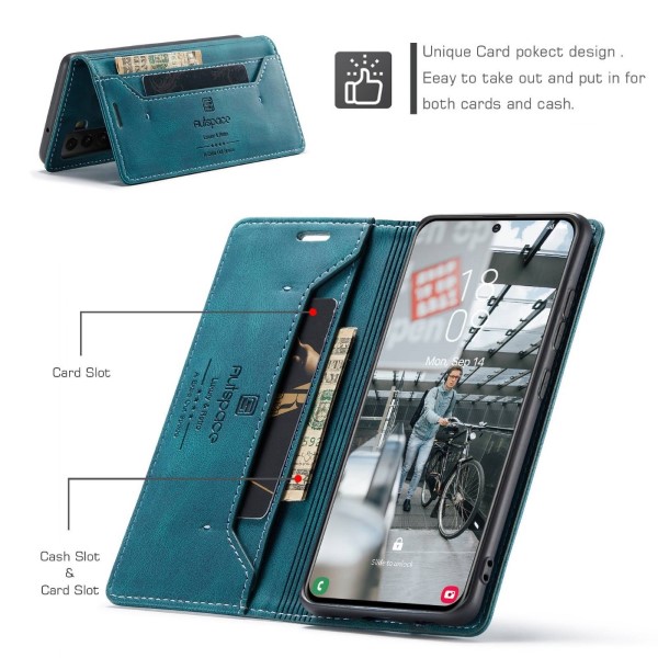 Pouzdro na Samsung Galaxy S21 FE AUTSPACE modré