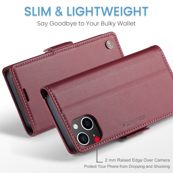 Pouzdro na iPhone 14 Plus CASEME smooth červené
