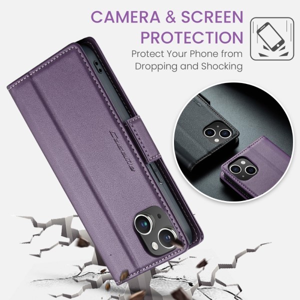 Pouzdro na iPhone 14 Plus CASEME smooth fialové