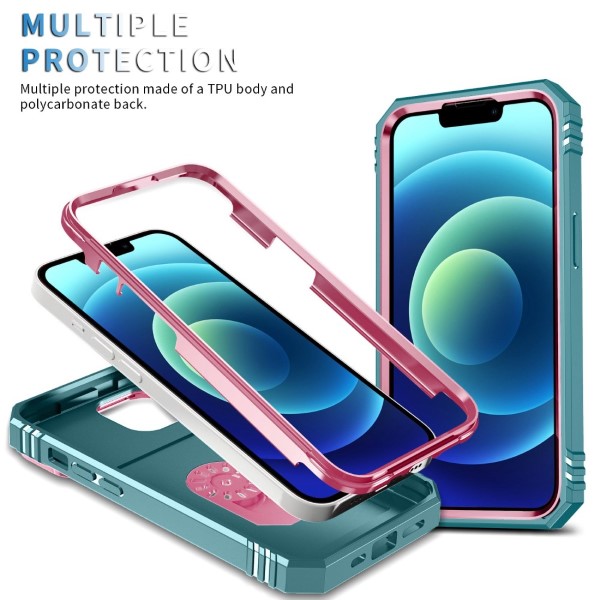 Kryt na iPhone 14 Plus odolný s krytkou na fotoaparát růžový