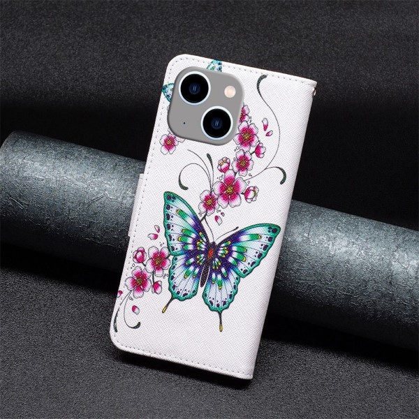 Pouzdro na iPhone 14 Plus Motýl bílé