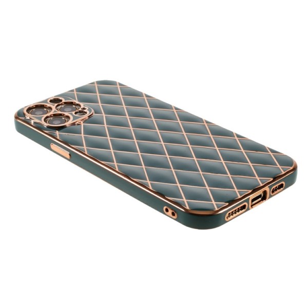 Kryt na iPhone 14 Plus Electroplated rhombus zelený