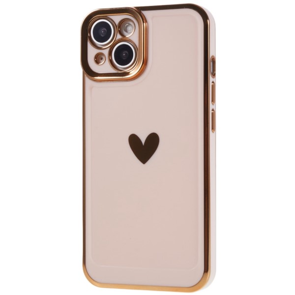 Kryt na iPhone 14 Plus Electroplated srdíčko růžový