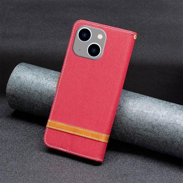 Pouzdro na iPhone 14 Plus Jeans červené