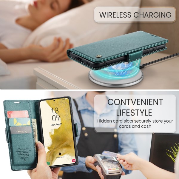 Pouzdro na Samsung Galaxy S22 CASEME smooth zelené